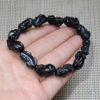一折和田玉貔貅手链